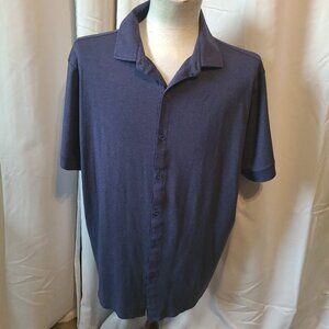 Men's Hart Schaffner Marx S/S shirt button front - XL - purple